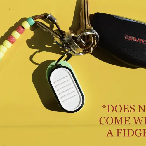 MozzieMakes3D Fidget Holder Keychain 3D Printed Slider Carrier for The Pill Secure Keyring Attachment Original & Mega Pill Sizes Eco-Friendly Packaging