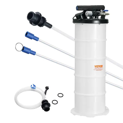 【Summerfinds】VEVOR Fluid Extractor, 1.74 Gallons (6.5 Liters), Pneumatic/Manual Oil Changer Vacuum Fluid Extractor with Dipstick and Suction Hose, Oil Extractor Change Pump for Automotive Fluids Vacuum Evacuation