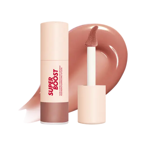 Super Boost Lip Gloss - Moisturizing & Plumping Lip Gloss with Hyaluronic Acid for Comfortable Hydrating Gloss with Unique Lip Grip Applicator
