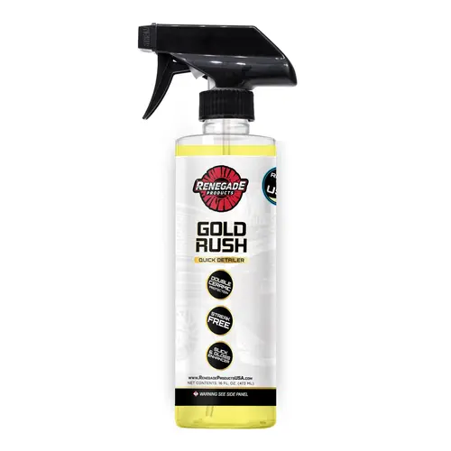 Renegade Products Gold Rush Quick Detailer 16oz – Double-Ceramic Waterless Wash for Gloss, Dust Removal & Clay Bar Lubrication