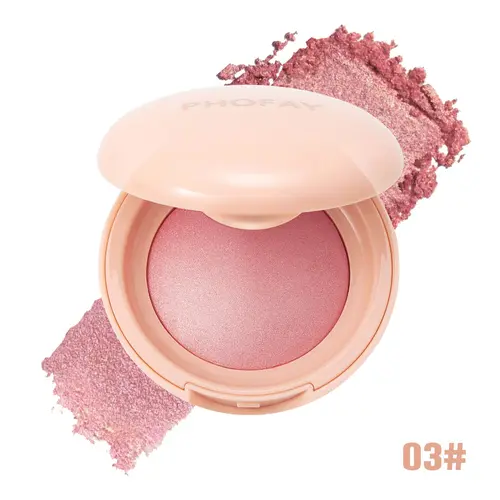 PHOFAY Soft Pinch Glitter Powder Blush | Radiant Glow Finish | Vegan Formula | Buildable Ultra-Blendable | All - Day Wear Cosmetic