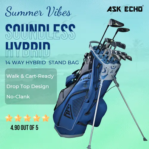 Ask Echo Soundless Hybrid Golf Stand Bag - NavyGrey