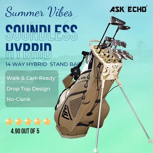 Ask Echo Soundless Hybrid Stand Golf Bag - Toasted Almond