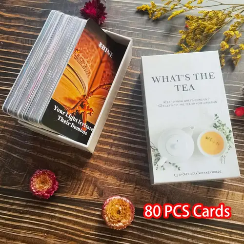 【Black Friday】What's the Tea Tarot Card Deck, 80-Card Divination Cards