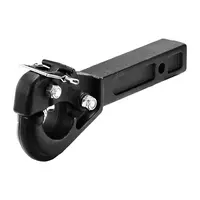 VEVOR Pintle Hook,  20000 lbs Towing Capacity, Pintle Hitch Receiver for 2-inch Hitch Hook Military Receiver, Fits 2.5 to 3-inch Lunette Ring, 15.6-inch Length, Black Powder Coat, for Various Trailers