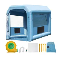 【Summerfinds】VEVOR Inflatable Paint Booth 9.8 x 8.2 x 8.2 ft Inflatable Spray Boothwith 550W Powerful Blower and Air Filter SystemPortable Car Paint Booth for MotorcycleBicycleSmall Furniture Painting, Repair