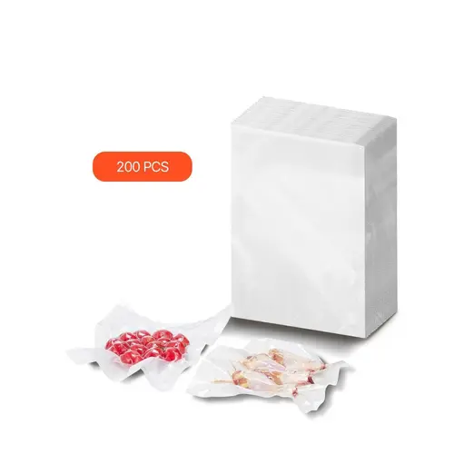 Vacuum Sealed Bags - 200 PCS 8x12 inch Non-BPA Food Grade Easy Tear Bags, -24°F to 100°F, Compatible with All Sealers, Father's Day Gift for Kitchen Food Storage