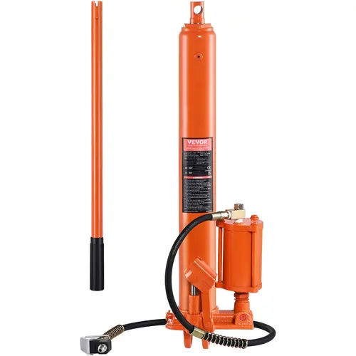 【Summerfinds】VEVOR Hydraulic Long Ram Jack 8 Ton Engine Hoist Cylinder with Air Pump and Single Piston PumpHydraulic Ram Cylinder Clevis Base for Engine Lift HoistsGarage/Shop CranesMechanicalFarm