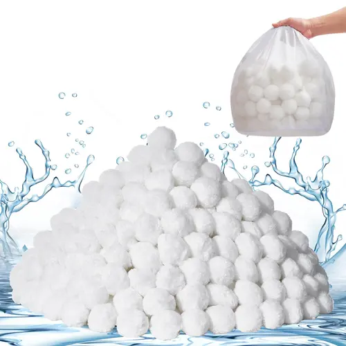 VEVOR Pool Filter Balls for Sand Filter, 4.6 lbs, Filter Balls Replace Pool Filter Sand, Reusable Polyester Fiber Filter Media Balls with Wash Bag, for Swimming Pool Above Ground Pool Aquarium Tank