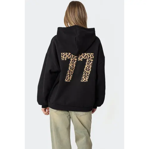 Leopard 77 Oversized Hoodie