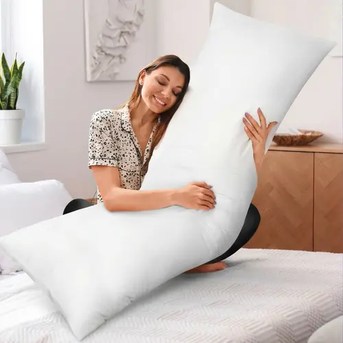 Utopia Bedding Full Body Pillow for Adults - Supportive Bolster Cushion, Pregnancy Maternity Support Pillow, Soft Durable Long Bed Accessory for Side Sleepers, Supports Shoulders & Hips, Vacuum-Packed Safe