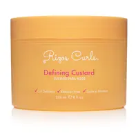 Rizos Curls Curl Custard - 2-in-1 Cream & Gel for Enhanced Curl Definition, Frizz Control, & Shine - 8 fl oz - Vegan, Cruelty-Free, No Silicones - Lemon