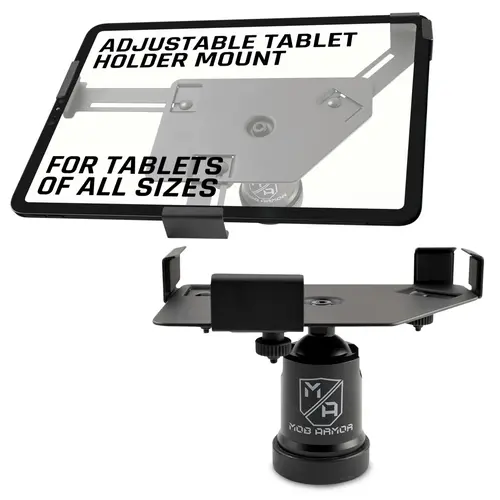 MOB ARMOR Tab Mount Maxx Aluminum Cradle Tablet Stand, Adjustable Magnetic Durable Accessory with Easy Installation, Smart Tablet Accessory for All Sizes