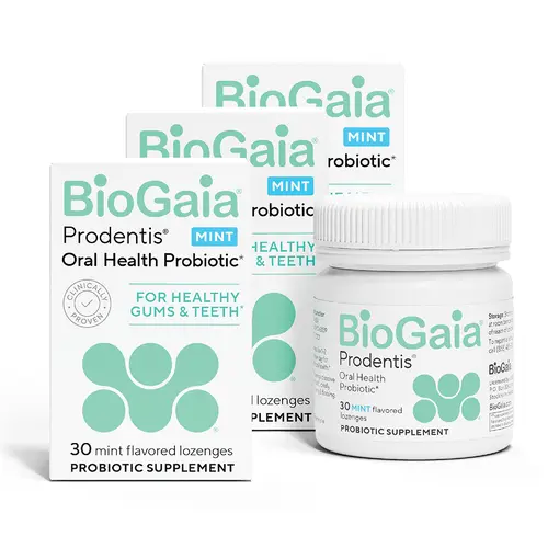 BioGaia Prodentis Oral Probiotics for Teeth & Gums and Bad Breath | Dental Hygienist-Recommended | Promotes Healthy Gums & Improves Oral Health | Fights Bad Breath | Dental Probiotic (3-Pack)