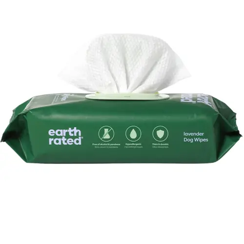 Earth Rated | Hypoallergenic Dog Wipes for Gentle Cleaning of Paws, Body, and Butt, Cleaning and Odor Control