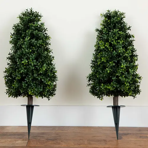 Nearly Natural UV Resistant 30" Faux Boxwood Plant - Set of 2