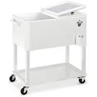 Best Choice Products 80qt Steel Rolling Cooler Cart w/ Bottle Opener, Catch Tray, Drain Plug, Locking Wheels