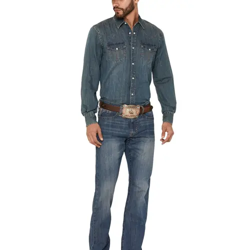 Cody James Men's Men'S Wolfstooth Wash Duke Relaxed Bootcut Stretch Denim - Cjsp20j02-Mdw