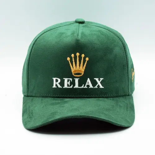 MOJA BASICS Relax Premium A-Frame Snapback Adjustable Hat Full Suede Look One Size Fits Most USA Embroidery MULTIPLE COLORS Deep Green Natural Deep Green - Handcrafted Cap
