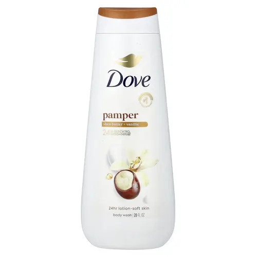 Dove Pamper Body Wash, Shea Butter + Vanilla, 20 fl oz
