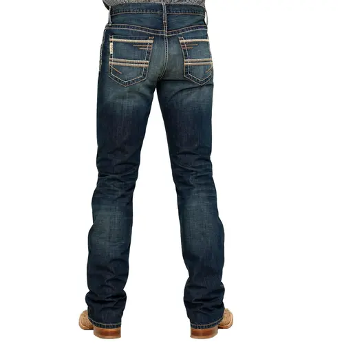 Cinch Men's Ian Dark Wash Slim Bootcut Rigid Denim Jeans - Mb69936001