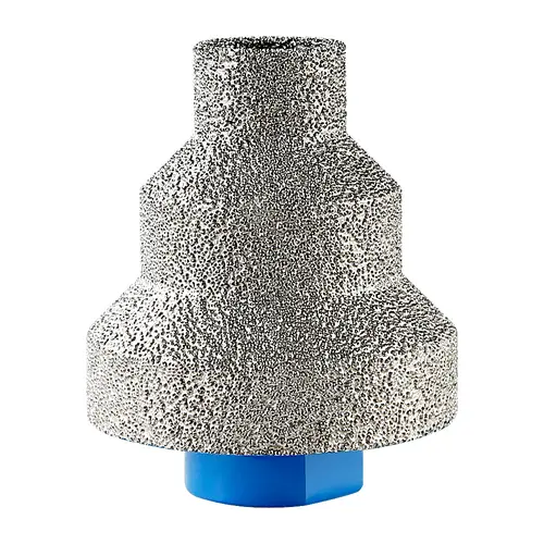 LOZLIN 3-Step Diamond Drill Bit, 0.79"/1.38"/1.97", 5/8"-11 Thread Hole Saw for Drilling, Enlarging and Chamfering Porcelain Tile, Ceramic, Marble and Granite, Fits Angle Grinders