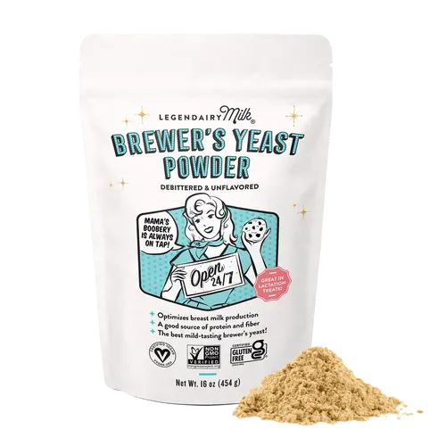Brewer's Yeast Powder for Lactation Cookies (16oz)- Legendairy Milk - Support Breast Milk - Debittered, Unflavored, Non-GMO & Gluten Free