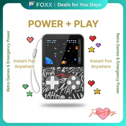 【2026 NEW】V99 Miro Multifunctional Power Bank Gaming Console – 5000mAh Compact Design for Mobile Devices & Smartphones – Travel, Home Fun, On-the-Go Gaming, Portable Entertainment, Ideal Gift for Gamers & Tech Lovers, Game, Handheld, Charging