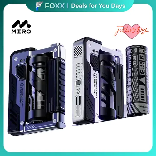 MIRO 21700 Tactical Replaceable Battery Module Power Bank - 5000mAh Portable Charger, Compact Carry Tactical Accessories, Mobile Device Emergency Backup for Outdoor Adventures, Ideal Gift for Campers (Mobile Phone Accessories)