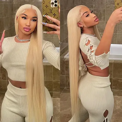 Pizazz Hair 613 Blonde Lace Front Wig Human Hair 13X4/13x6 HD Transparent Lace Front Wigs Human Hair 613 HD Straight Lace Frontal Wigs Human Hair with Pre Plucked Natural Hairline