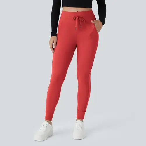 Halara SoftlyZero™ Plush High Waisted Drawstring Pocket Plain Full Length Joggers #BackToSchool
