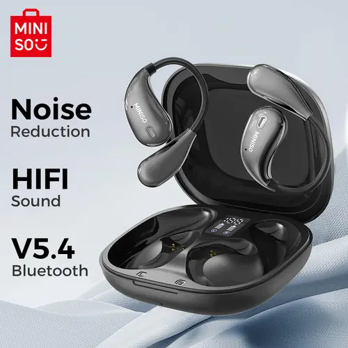 MINISO Bluetooth 5.4 Wireless HIFI Audio Earbuds, Low Latency, Touch Control, IPX5 Water Resistant, Built-in Microphone, In-Ear Design for Sports & Gaming, Compatible with Cellphones