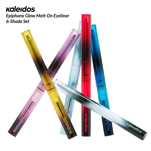 Kaleidos Epiphany Glow Melt-On Gel Pencil Eyeliner 6-Piece Set - Waterproof, Sparkly, Metallic, Cruelty-Free Whimsical Eyeliner for Easy Eye Makeup, Festival Cosmetic Gift