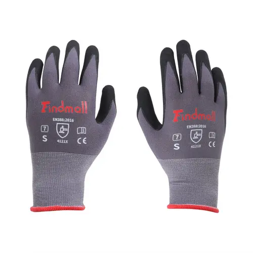 Findmall Seamless Protective Work Gloves - Anti-Slip Palm, Abrasion Resistant, Elastic Cuff, Multi-Size Unisex Users Safety Gear for Construction, Gardening (3/6/12 Pairs), Knitted Fabric, Abrasion Resistant Gardening Gloves