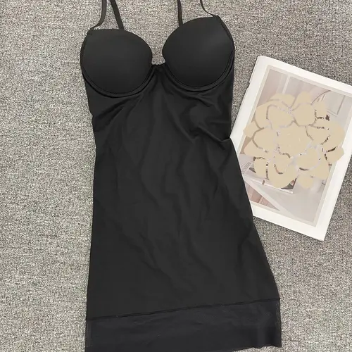 Women's 1 Piece Solid Shapewear Bodysuit, Adjustable Straps Tummy Control Body Shaper, High Stretch Seamless Bodysuit for Postpartum Recovery & Weight Loss, Spaghetti Strap