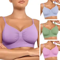 FeelinGirl Women's Wireless Bra Comfort Bralettes No Underwire Unlined Cami Bra Seamless Tshirt Bras Sports Bra Bralette Breatheable Daily Wear Soft Comfortable Womenswear Everyday  SummerVibes