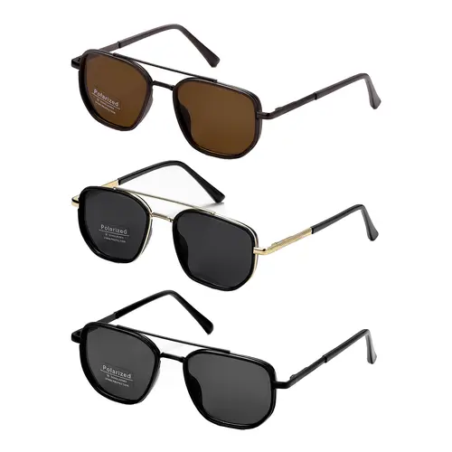 Unisex Geometric Frame Double Beam Sunglasses - 2026 4 Seasons Fashion, Full Rim, Back to School & Travel Accessories, Adult Eyewear, sunglasseswomen