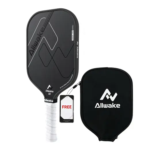 ALLWAKE 16mm Professional Pickleball Paddles - T700 Raw Carbon CFS Surface, Lightweight Polycore Honeycomb Core, Cushion Comfort Grip, Fully Encased Edge for Larger Sweet Spot