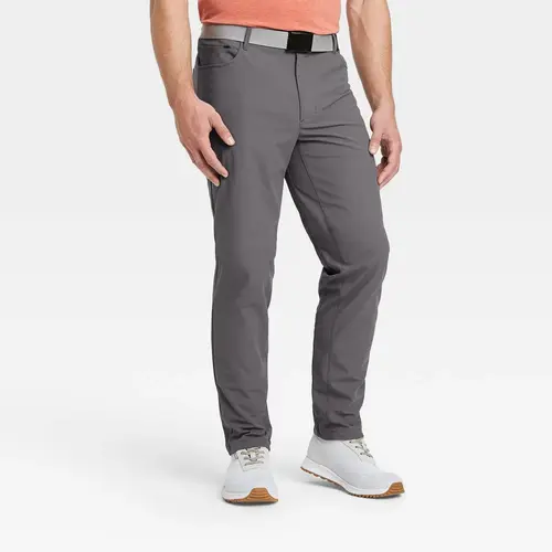 All In Motion Men's Straight Leg Golf Pants - Mid Rise, Full Length, UPF 50+, Recycled Poly, Lightweight, Moisture-Wick, Quick Dry, Patch & Zippered Pockets, Casual Athletic Pants, Athletic Bottoms, Menswear