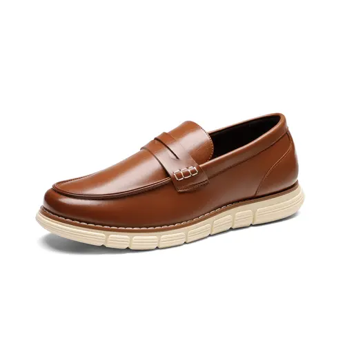 【BRUNO MARC Anniversary】 Men's Slip-On Penny Loafer Footwear - Supple PU Leather Shoes, Lightweight Flats, Casual Dress Shoes with Arch Support for All-Day Comfort, Casual Shoes, Loafers