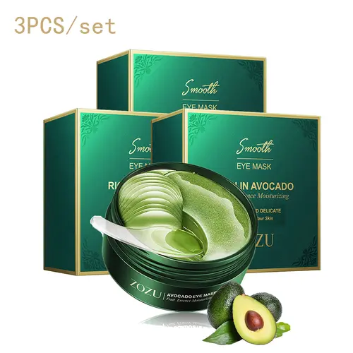 【Mother's Day Gift】60-Piece Avocado Hydrating Eye Patches Set - Moisture-Boosting Care for Dark Circles, Eye Bags, Bright Undereye & Soothes Tired Area, Soothes Tired Eye Area