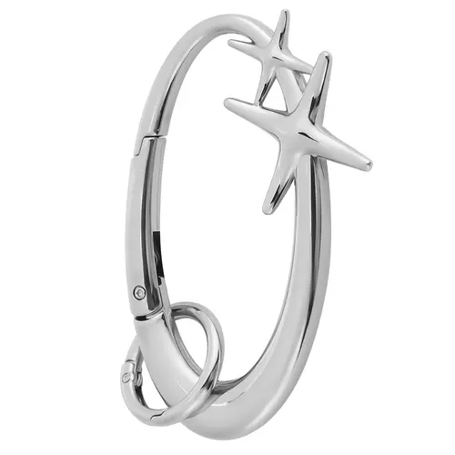 Starlight Carabiner Clip - Heavy Duty, Solid Metal Feel, Heavy Shiny Look Stands Out, Portable Star Carabiner, Belt Loop Accessory for Outdoor Camping & Everyday Use, Carabiner Clips Heavy Duty, Metal Feels Solid