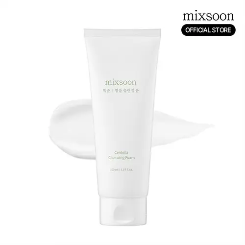 [mixsoon Official Shop] Centella Cleansing Foam - 5.07 fl.oz/150ml Low pH Gentle Foam-Based Facial Cleanser with Salicylic Acid, Sensitive Skin-Friendly, Hydrating Soothing Beauty Product for Selfcare (Centella Facial Cleanser)