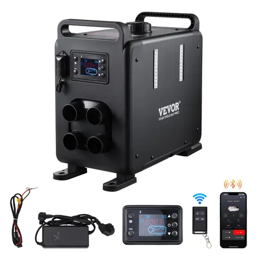 【DealsForYouDays】VEVOR 8KW Diesel Air Heater Upgraded 110V Adapter & CO Alarm12-24V All in One Diesel Air Heaterwith Bluetooth APP/Remote Control and Display ScreenFast Heating Portable Diesel Heater for Vehicles and Outdoors