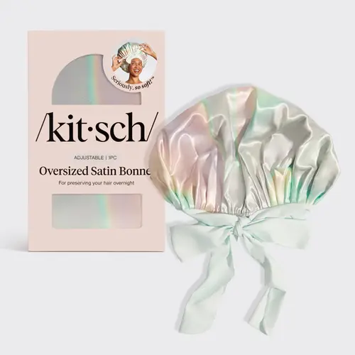 Kitsch Adjustable Oversized Satin Bonnet - Aura