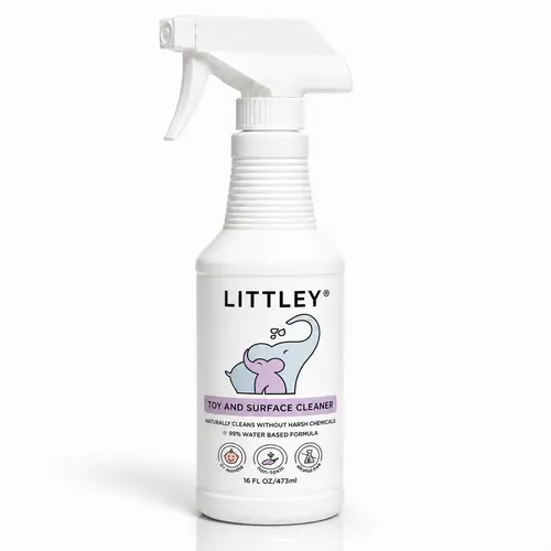 Littley 16oz infant & toddler toy and surface cleaner | fragrance-free HOCl spray for toys, high chairs & baby essentials