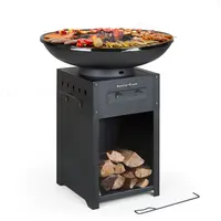 MASTER COOK 27.8'' Plancha Asada Charcoal Grill, 470 Sq.In Cooking Area Carne Asada BBQ Grill with Metal Top, Outdoor Charcoal Grill for Backyard BBQ, Camping & Parties