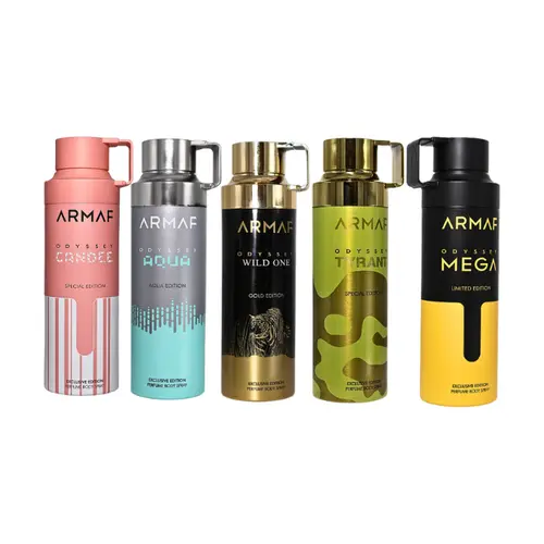 Armaf Odyssey Aqua, Wild One, Candee, Mega & Tyrant Deodorant Spray 6.8FL.OZ Body Care Fragrance