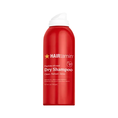 HAIRtamin Peptide Dry Shampoo – Lightweight Haircare Cleanser for Scalp Health, Odor Control, Nourishing Volume & Comfort with Procapil