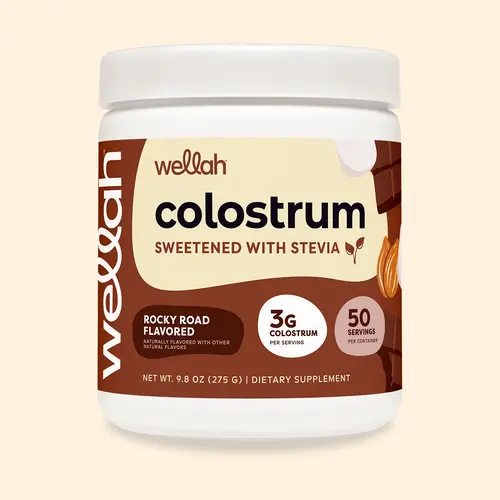 Wellah Colostrum - Pasteurized Unflavored Supplement with 3g per Serving, 50 Servings Total, for Gut Health & Fitness
